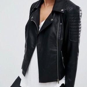 Noise May Faux Leather Jacket - Black
